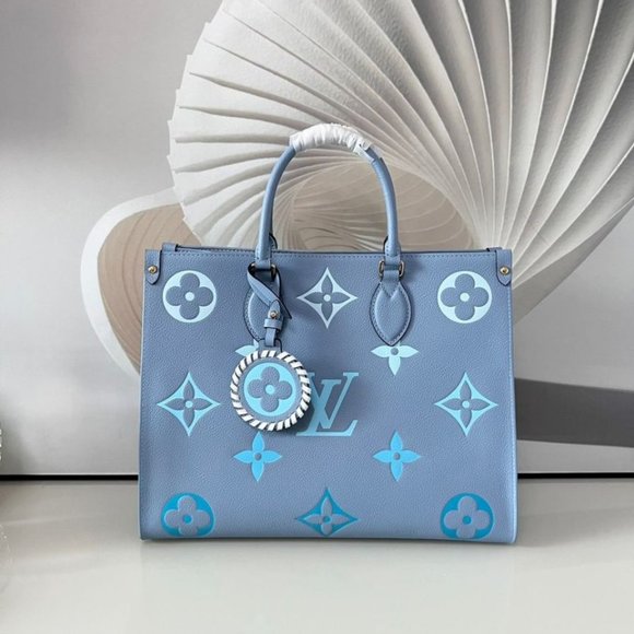 Louis Vuitton Monogram Reverse Canvas The Onthego MM bag - Blue - Picture 1 of 9